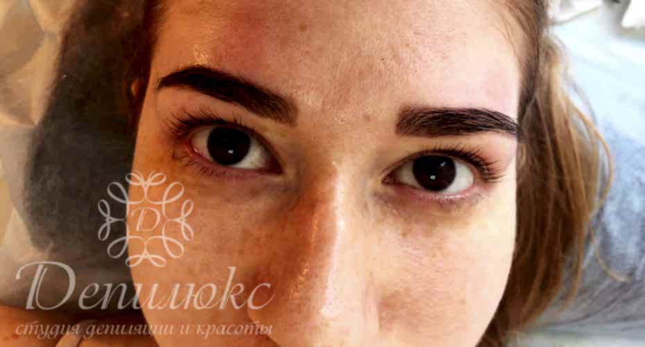 Окрашивание бровей - работы студии Депилюкс